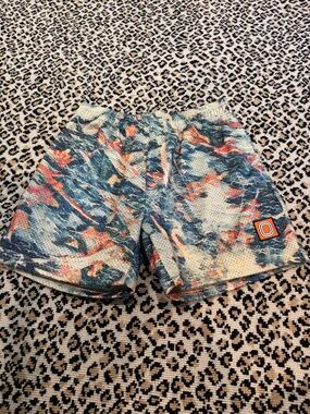 Overtime Mesh Shorts - Men’s size Small - orange and blue